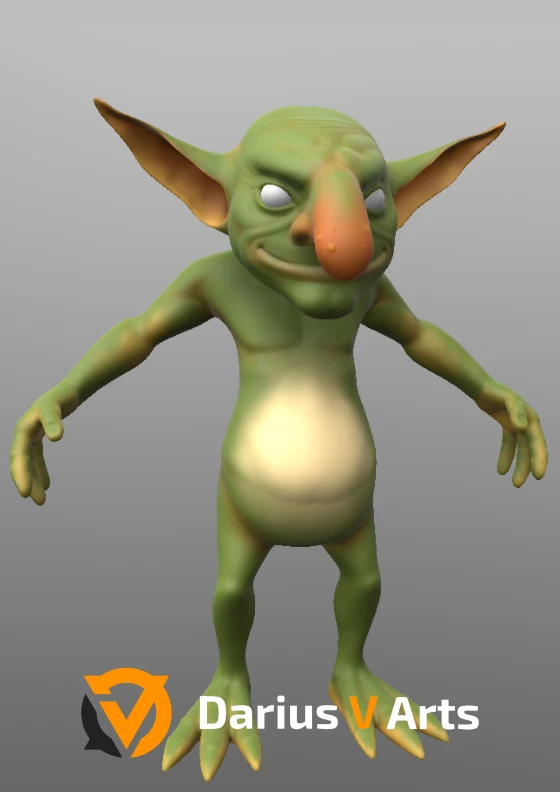 darius-v-arts-texturing-substance-painter-gobling-front